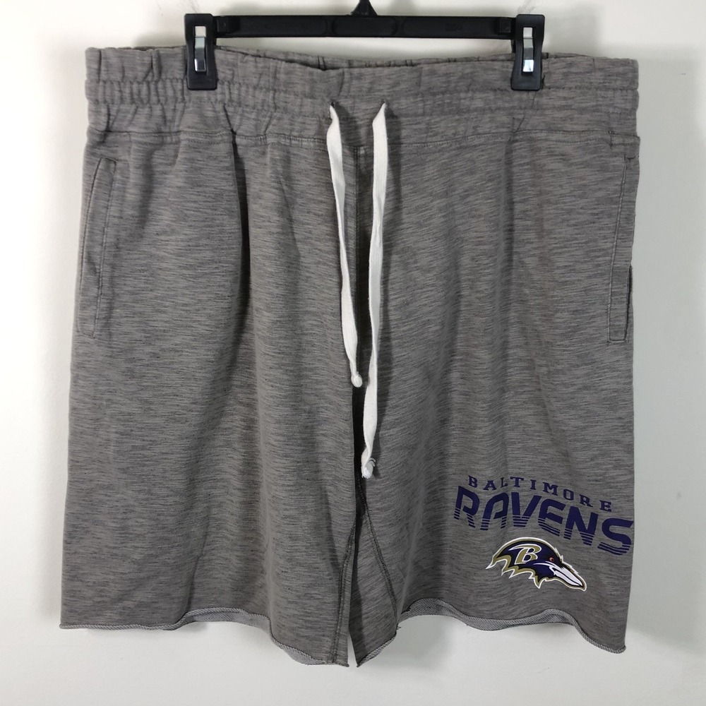 Baltimore Ravens NFL Team Apparel Sleepwear Shorts Men's Size XL Gray